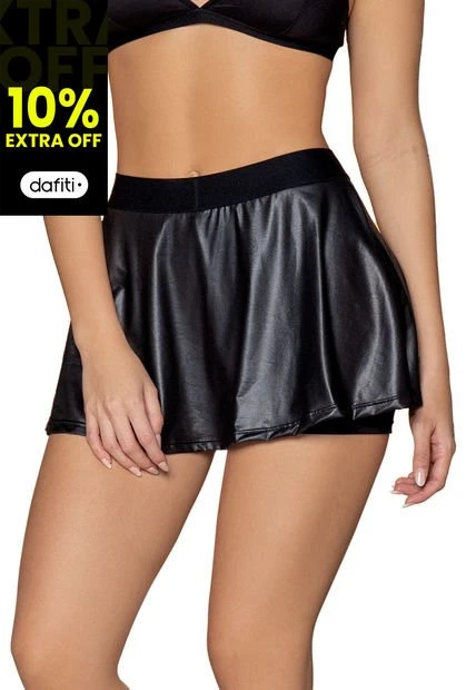 Falda Short Mujer Negro Mp 100031 3 Falda Short Mujer Negro Mp 100031