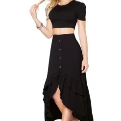 FALDA LARGA ADULTO NEGRO MP 87147