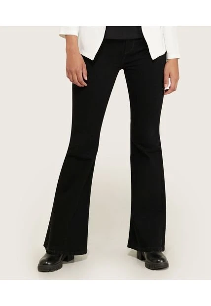 Jean Mujer Patprimo Negro Algodón Flare 4 Jean Mujer Patprimo Negro Algodón Flare - Imagen 2
