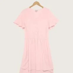 Vestido Mujer Patprimo M/C Rosa Viscosa