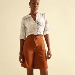 Bermuda Mujer Patprimo Terracota Algodón