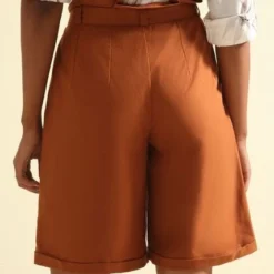 Bermuda Mujer Patprimo Terracota Algodón -Feminora Moda Tienda De Ventas patprimo 3031 8663122 3 product