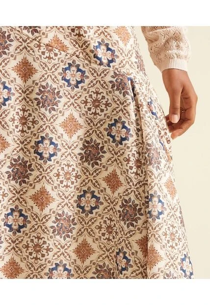 Falda Mujer Patprimo Medio Beige Poliéster 5 Falda Mujer Patprimo Medio Beige Poliéster - Imagen 3