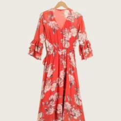 Vestido Mujer M 3/4 Patprimo Rojo Poliéster -Feminora Moda Tienda De Ventas patprimo 3619 3275802 3 product