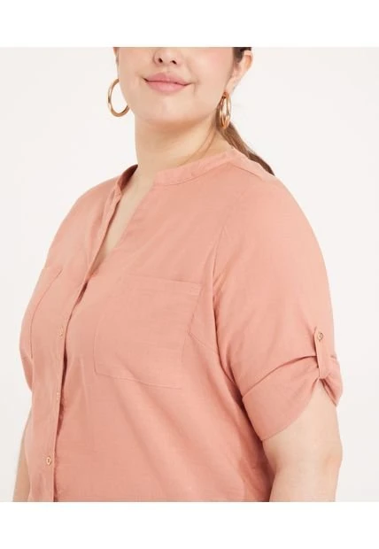 Blusa Para Mujer Patprimo Manga 3/4 Rosa En Algodón 5 Blusa Para Mujer Patprimo Manga 3/4 Rosa En Algodón - Imagen 3