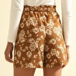 Bermuda Mujer Patprimo Café Lino -Feminora Moda Tienda De Ventas patprimo 4054 8350122 3 product