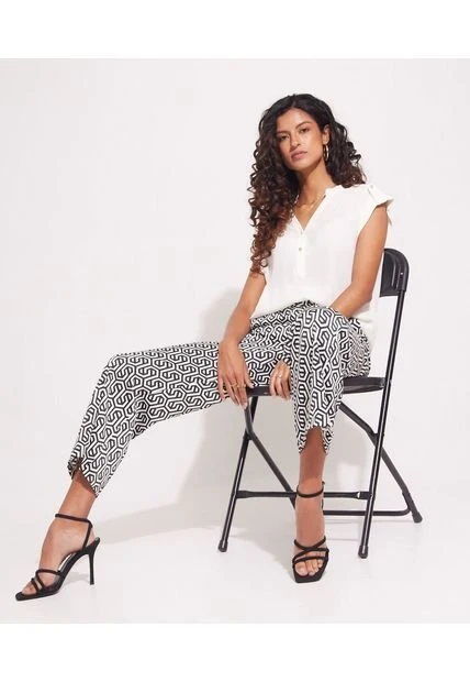 Blusa Mujer Patprimo M/S Blanco Rayón 7 Blusa Mujer Patprimo M/S Blanco Rayón - Imagen 5