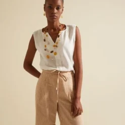 Bermuda Mujer Patprimo Beige Algodón