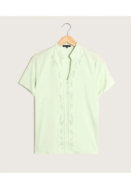 Blusa Mujer Patprimo M/C Verde Viscosa 3 Blusa Mujer Patprimo M/C Verde Viscosa