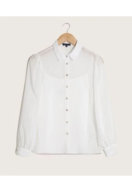 Camisa Mujer Patprimo M/L Crudo Poliéster 3 Camisa Mujer Patprimo M/L Crudo Poliéster