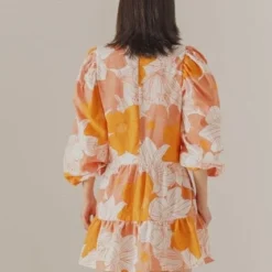 (+) People Vestido Naranja-Blanco People Éxito -Feminora Moda Tienda De Ventas people 5659 5937022 3 product