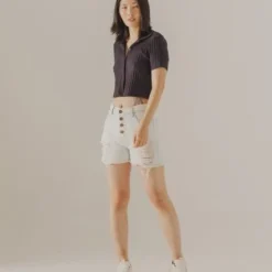 (+) People Short Celeste Claro People Éxito -Feminora Moda Tienda De Ventas people 5791 1047022 4 product