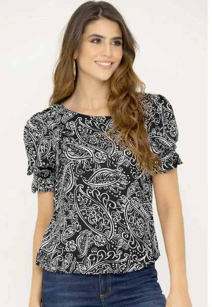 Blusa Sasha Negro Ragged Pf12110694 3 Blusa Sasha Negro Ragged Pf12110694