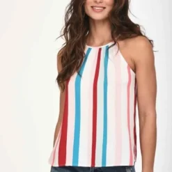 Blusa Halter Rayas Rojo Ragged Pf12110588