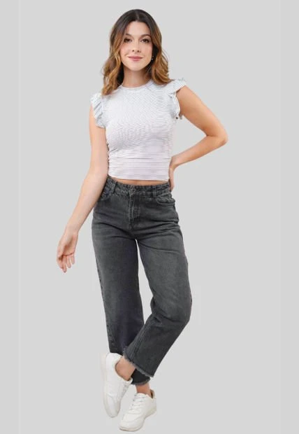 Jeans Slouchy Lemon Negro Ragged Pf21440002 3 Jeans Slouchy Lemon Negro Ragged Pf21440002