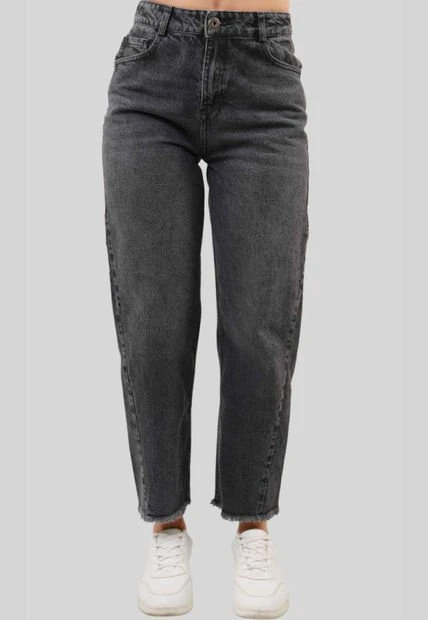 Jeans Slouchy Lemon Negro Ragged Pf21440002 5 Jeans Slouchy Lemon Negro Ragged Pf21440002 - Imagen 3