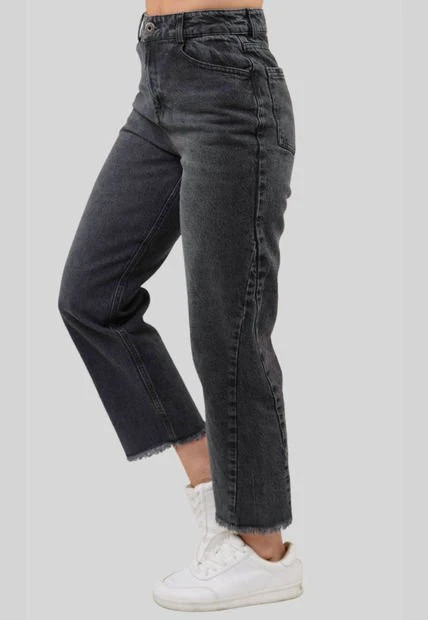 Jeans Slouchy Lemon Negro Ragged Pf21440002 7 Jeans Slouchy Lemon Negro Ragged Pf21440002 - Imagen 5