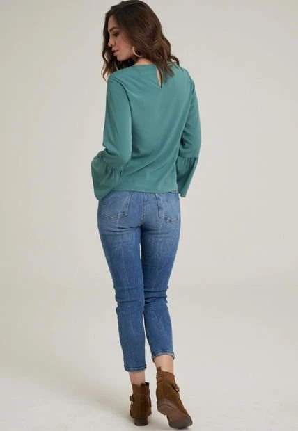 Blusa Santorini Verde Ragged Pf11112518 7 Blusa Santorini Verde Ragged Pf11112518 - Imagen 5