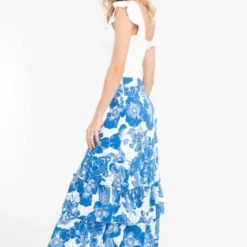 Falda Mykonos Azul Ragged Pf11320454 -Feminora Moda Tienda De Ventas ragged 2844 0382302 3 product