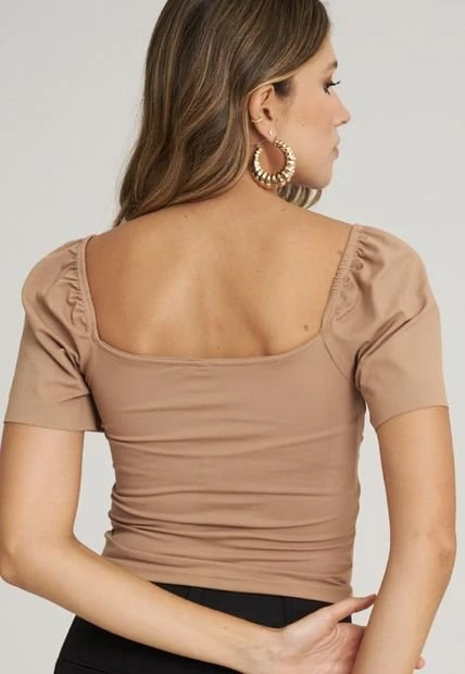 Blusa Merlina Beige Ragged Pf13120660 6 Blusa Merlina Beige Ragged Pf13120660 - Imagen 4