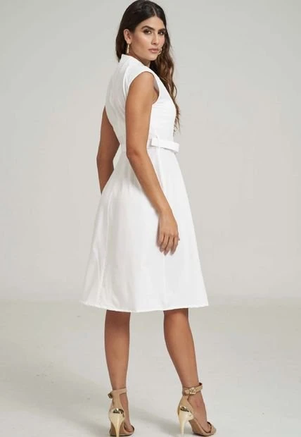 Vestido Kilkenny Blanco Ragged Pf12510353 5 Vestido Kilkenny Blanco Ragged Pf12510353 - Imagen 3