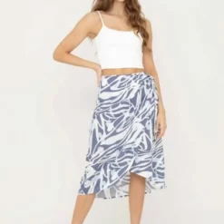 Falda Malaga Azul Ragged Pf11320459