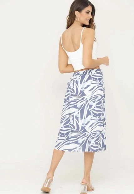 Falda Malaga Azul Ragged Pf11320459 5 Falda Malaga Azul Ragged Pf11320459 - Imagen 3