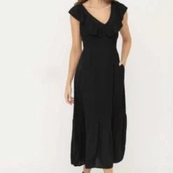 Vestido Malasia Negro Ragged Pf11511176