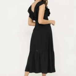 Vestido Malasia Negro Ragged Pf11511176 -Feminora Moda Tienda De Ventas ragged 3341 6144212 3 product