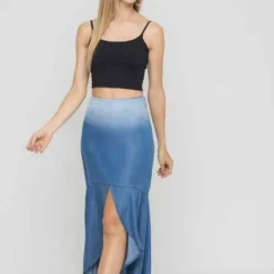 Falda Coral Azul Ragged Pf51320062