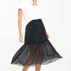 Falda Galaxy Negro Ragged Pf12320173 -Feminora Moda Tienda De Ventas ragged 3580 9648212 3 product