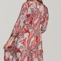 Vestido Corto Paisleys Rojo Ragged Pf11511194 -Feminora Moda Tienda De Ventas ragged 3673 8486812 2 product