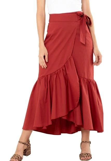 Falda Mucura Rojo Ragged Pf11320375 5 Falda Mucura Rojo Ragged Pf11320375 - Imagen 3