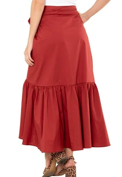 Falda Mucura Rojo Ragged Pf11320375 6 Falda Mucura Rojo Ragged Pf11320375 - Imagen 4