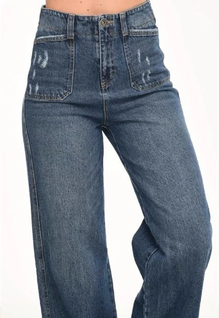 Jeans Aster Azul Ragged Pf51350265 5 Jeans Aster Azul Ragged Pf51350265 - Imagen 3