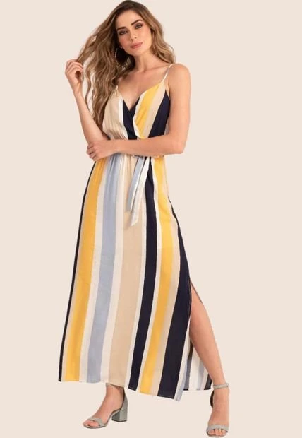 Vestido Burany Azul Ragged Pf11511104 3 Vestido Burany Azul Ragged Pf11511104