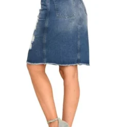 Falda Palma Azul Ragged Pf51320043 -Feminora Moda Tienda De Ventas ragged 5418 1577761 4 product