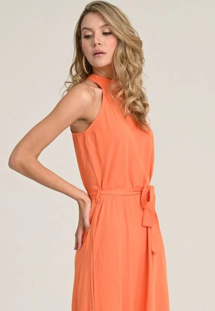 Vestido Aurora Naranja Ragged Pf11511222 6 Vestido Aurora Naranja Ragged Pf11511222 - Imagen 4