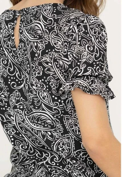 Blusa Sasha Negro Ragged Pf12110694 4 Blusa Sasha Negro Ragged Pf12110694 - Imagen 2