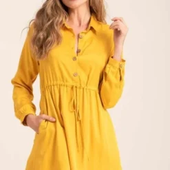 Vestido Celtico Amarillo Ragged Pf11511137 -Feminora Moda Tienda De Ventas ragged 5909 9904891 3 product