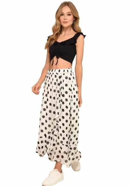 Falda Porcelana Blanco Ragged Pf12320156 4 Falda Porcelana Blanco Ragged Pf12320156 - Imagen 2