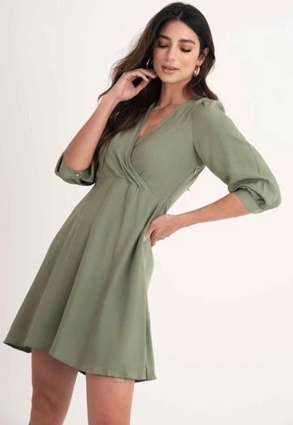 Vestido Amsterdam Verde Ragged Pf11511140 7 Vestido Amsterdam Verde Ragged Pf11511140 - Imagen 5