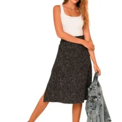 Falda Wild Negro Ragged Pf11320401