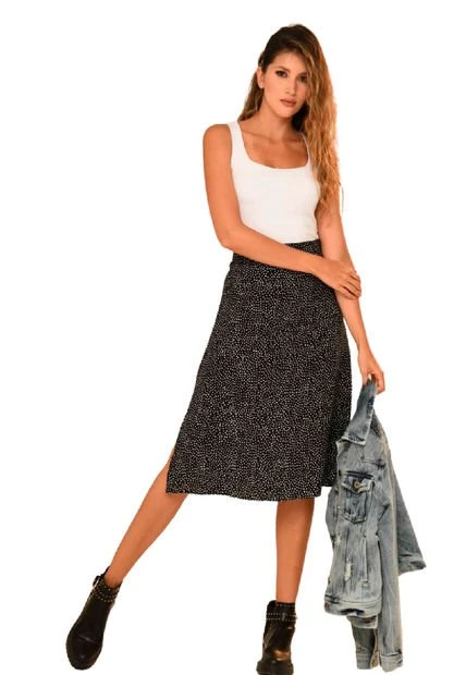 Falda Wild Negro Ragged Pf11320401 3 Falda Wild Negro Ragged Pf11320401