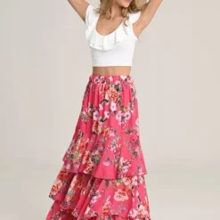 Falda Mucura Fucsia Ragged Pf12320179