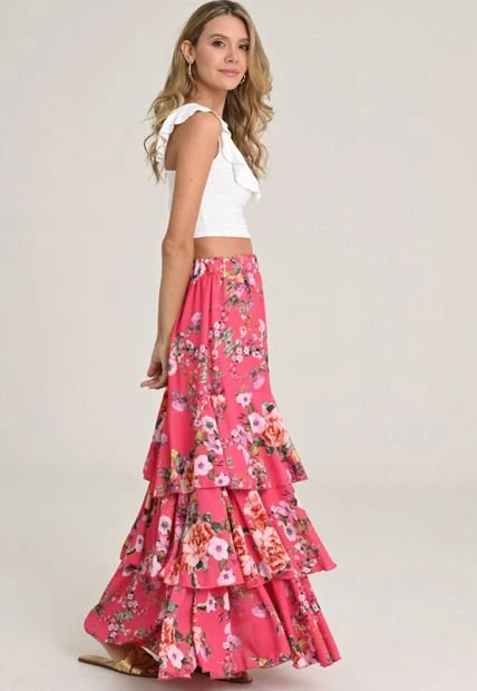 Falda Mucura Fucsia Ragged Pf12320179 4 Falda Mucura Fucsia Ragged Pf12320179 - Imagen 2