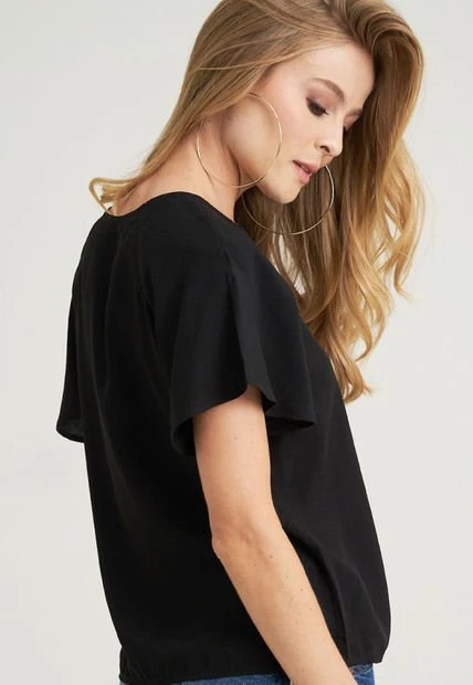 Blusa Seul Negro Ragged Pf12110736 6 Blusa Seul Negro Ragged Pf12110736 - Imagen 4