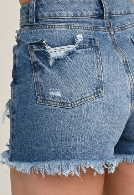 Short Twister Azul Ragged Pf51340062 6 Short Twister Azul Ragged Pf51340062 - Imagen 4