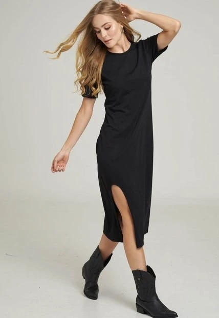Vestido Minnesota Negro Ragged Pf11511198 4 Vestido Minnesota Negro Ragged Pf11511198 - Imagen 2