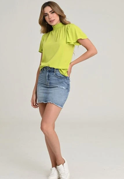 Blusa Amour Verde Ragged Pf11112544 3 Blusa Amour Verde Ragged Pf11112544